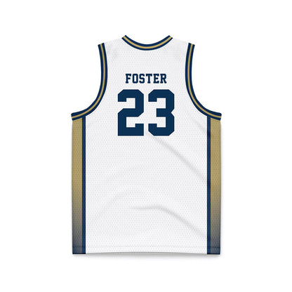Georgia Tech - NCAA Women's Basketball : La'Nya Foster - White Basketball Jersey-1