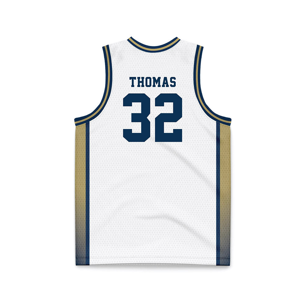 Georgia Tech - NCAA Women's Basketball : D'Asia Thomas - White Basketball Jersey-1
