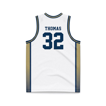 Georgia Tech - NCAA Women's Basketball : D'Asia Thomas - White Basketball Jersey-1