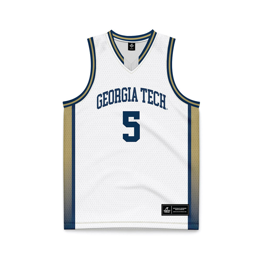 Georgia Tech - NCAA Women's Basketball : Catherine Alben - White Basketball Jersey-0