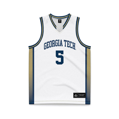 Georgia Tech - NCAA Women's Basketball : Catherine Alben - White Basketball Jersey-0