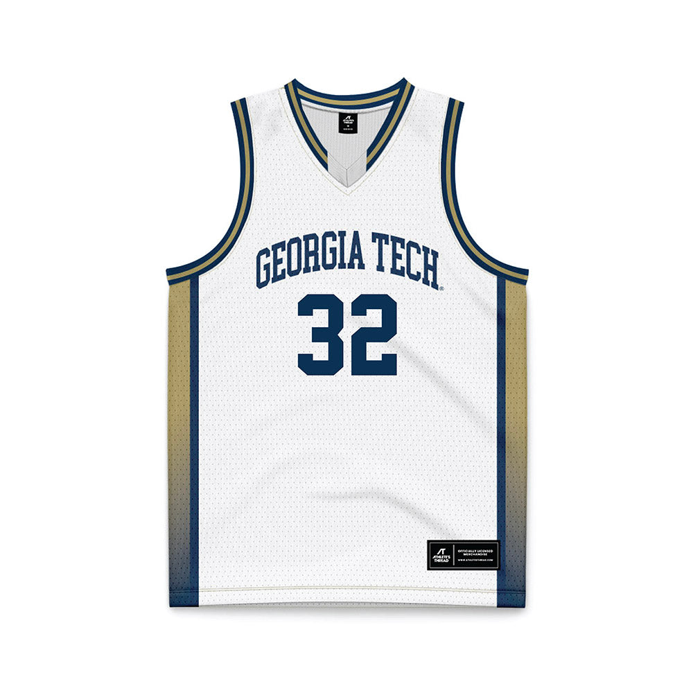 Georgia Tech - NCAA Women's Basketball : D'Asia Thomas - White Basketball Jersey-0