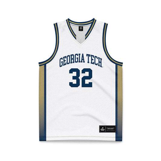 Georgia Tech - NCAA Women's Basketball : D'Asia Thomas - White Basketball Jersey-0