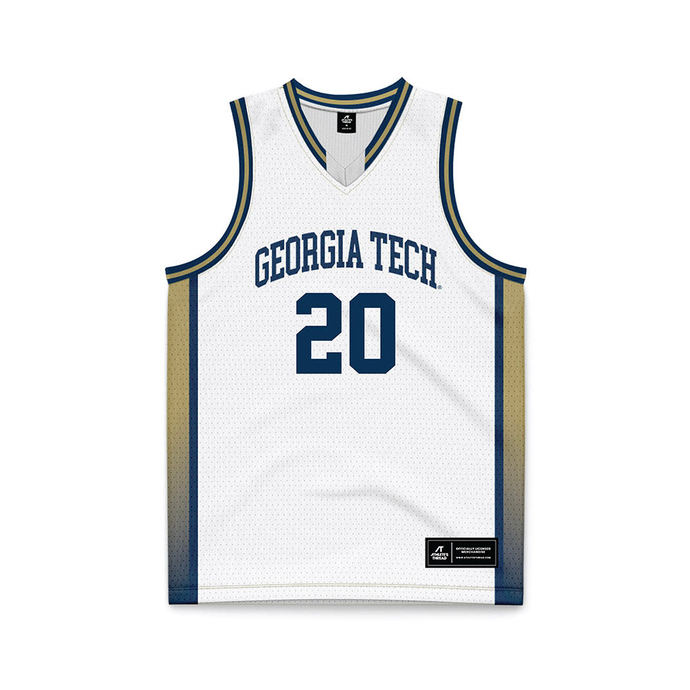 Georgia Tech - NCAA Women's Basketball : Ariadna Termis - White Basketball Jersey-0