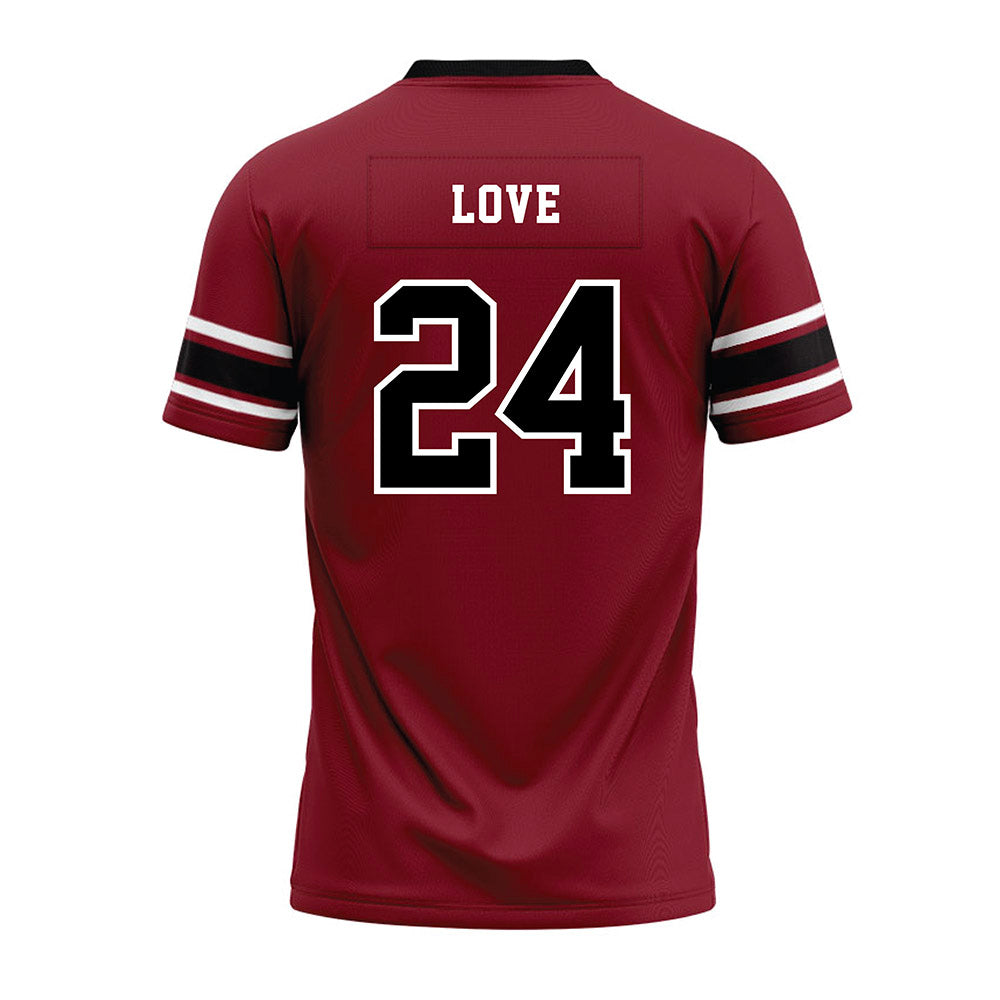 South Carolina - NCAA Football : Mason Love - Garnet Premium Football Jersey-1
