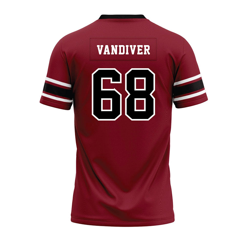 South Carolina - NCAA Football : Campbell Vandiver - Garnet Premium Football Jersey-1
