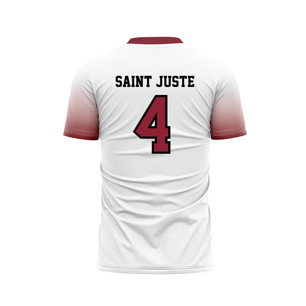 South Carolina - NCAA Men's Soccer : Junior Saint Juste - White Soccer Jersey-1