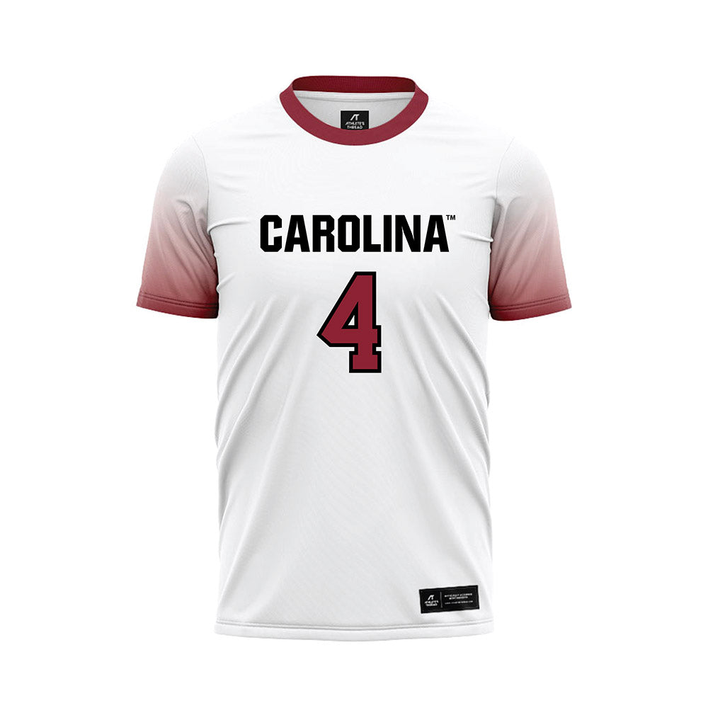 South Carolina - NCAA Men's Soccer : Junior Saint Juste - White Soccer Jersey-0