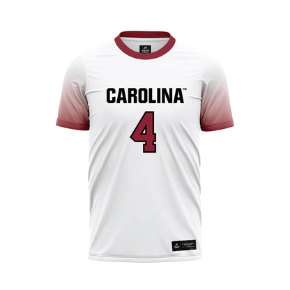 South Carolina - NCAA Men's Soccer : Junior Saint Juste - White Soccer Jersey-0