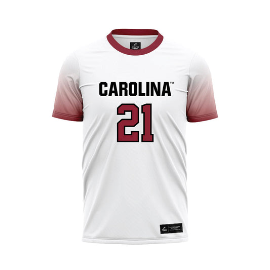South Carolina - NCAA Men's Soccer : Kieran Karp - White Soccer Jersey-0