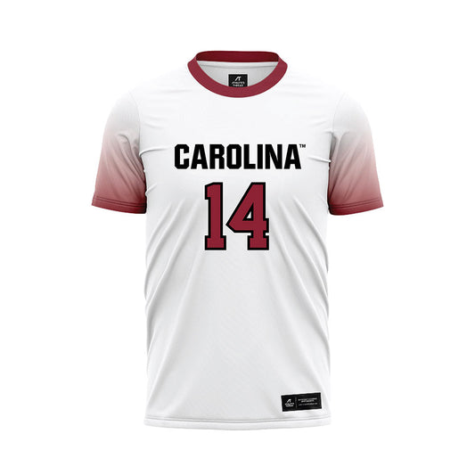South Carolina - NCAA Men's Soccer : Camden Kowalski - White Soccer Jersey-0