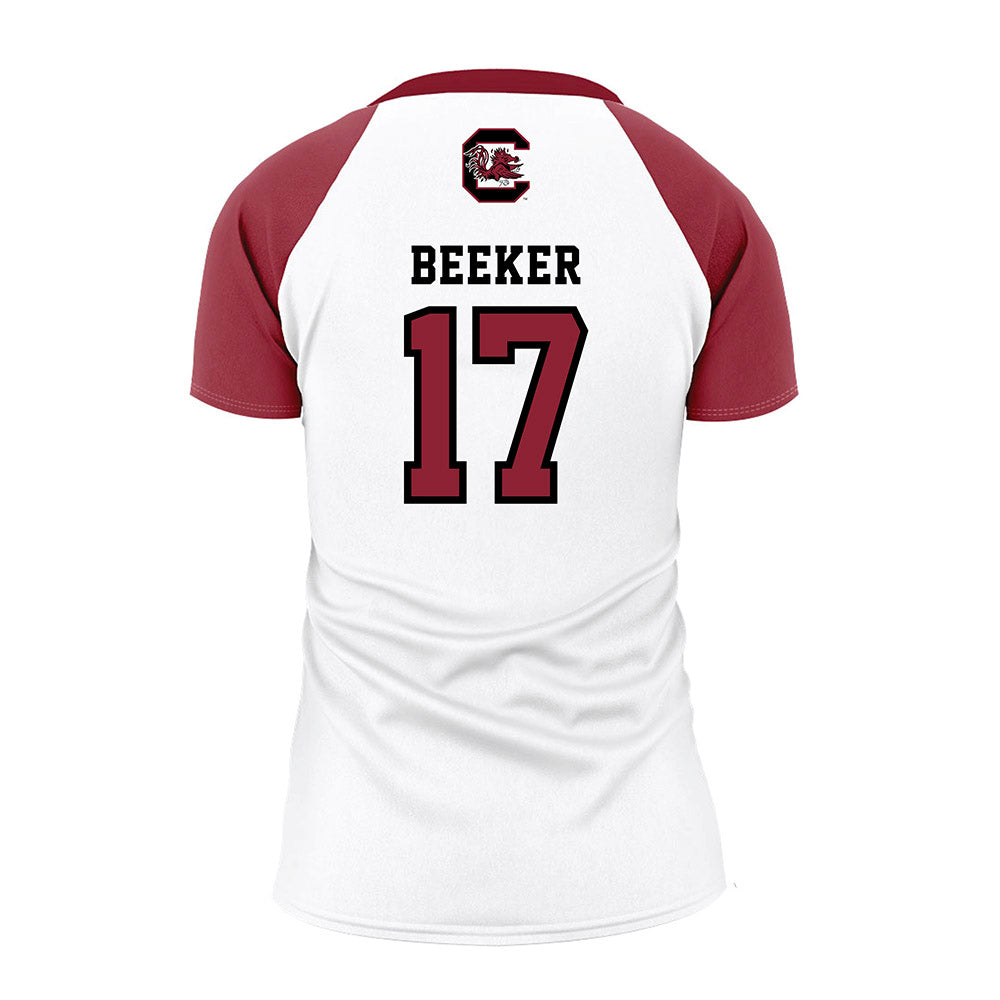 South Carolina - NCAA Women's Volleyball : Emily Beeker - White Volleyball Jersey-1
