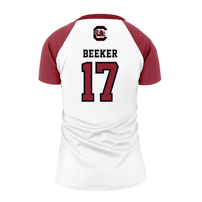 South Carolina - NCAA Women's Volleyball : Emily Beeker - White Volleyball Jersey-1
