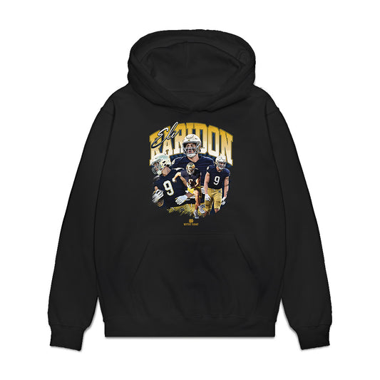 Notre Dame - NCAA Football : Eli Raridon - Collage Premium Hooded Sweatshirt-0