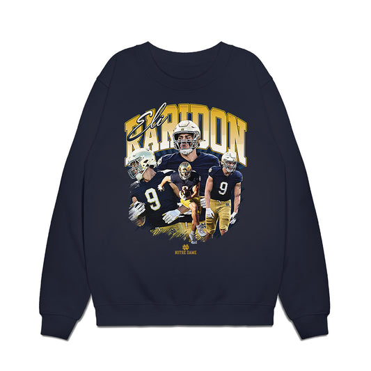 Notre Dame - NCAA Football : Eli Raridon - Collage Premium Crewneck Sweatshirt-0