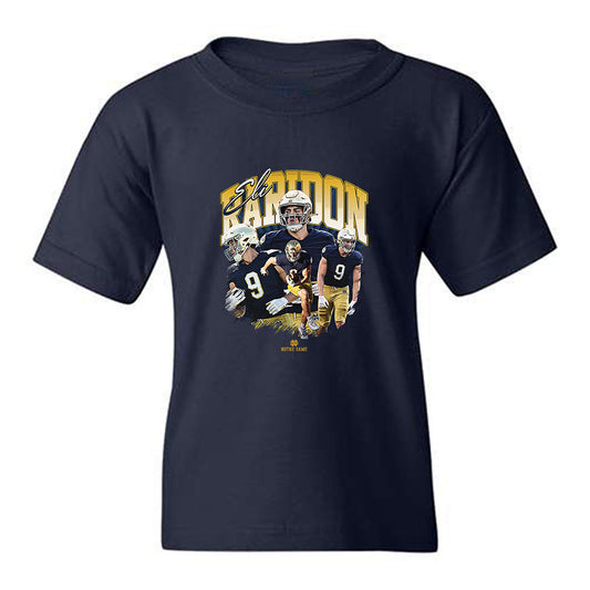 Notre Dame - NCAA Football : Eli Raridon - Collage Youth T-Shirt-0