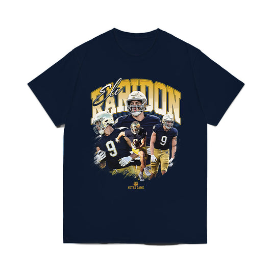 Notre Dame - NCAA Football : Eli Raridon - Collage Comfort Colors T-Shirt-0