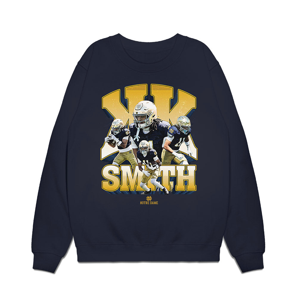 Notre Dame - NCAA Football : KK Smith - Collage Premium Crewneck Sweatshirt-0