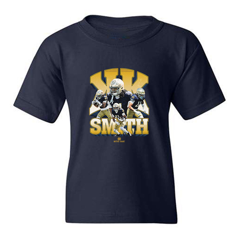 Notre Dame - NCAA Football : KK Smith - Collage Youth T-Shirt-0