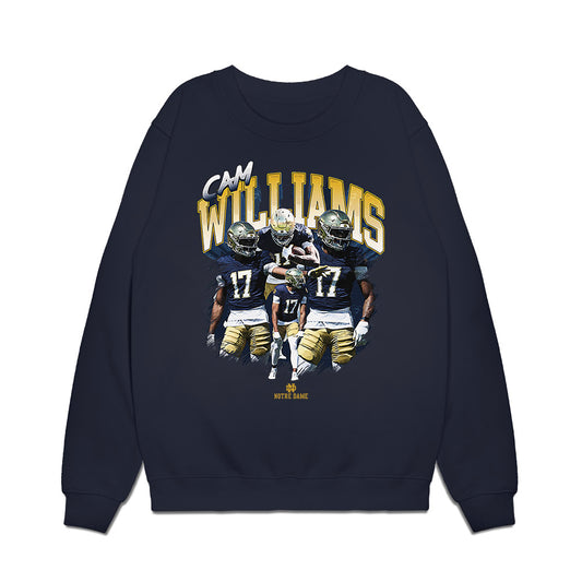 Notre Dame - NCAA Football : Cam Williams - Collage Premium Crewneck Sweatshirt-0
