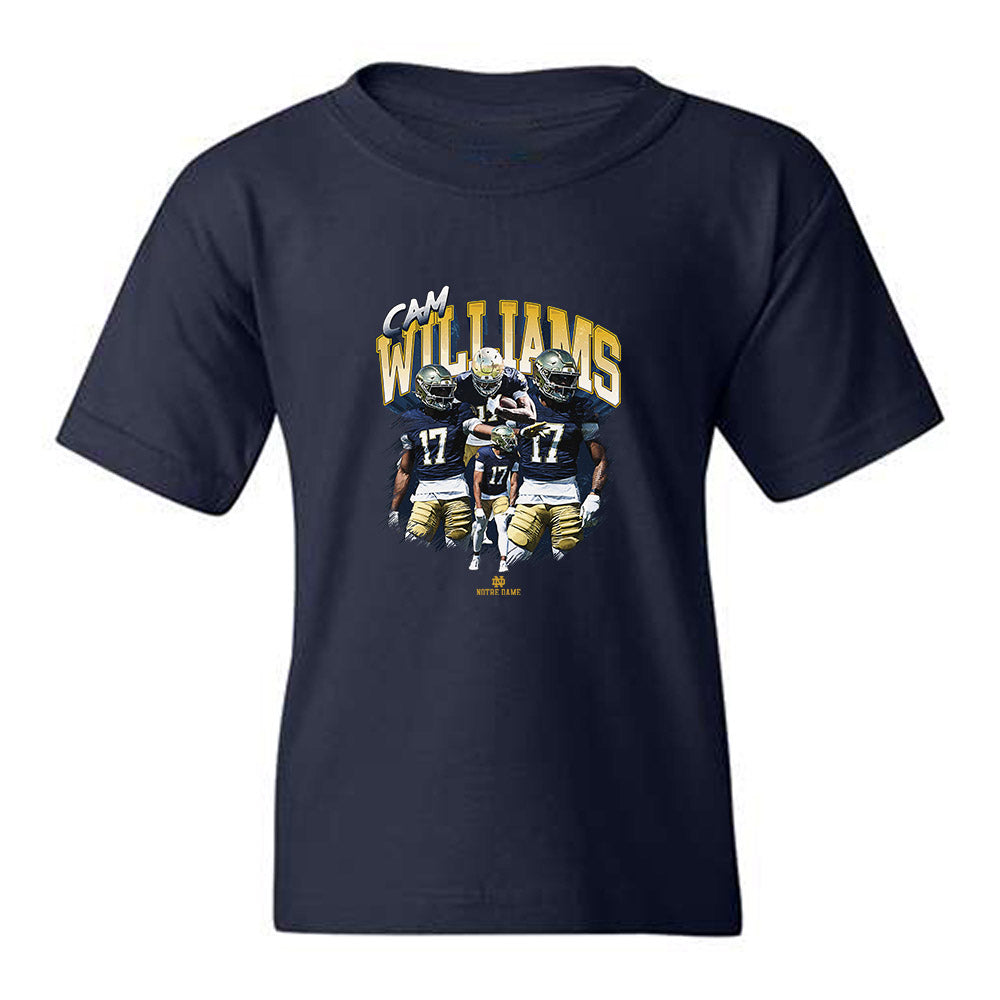 Notre Dame - NCAA Football : Cam Williams - Collage Youth T-Shirt-0