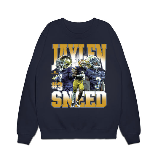 Notre Dame - NCAA Football : Jaylen Sneed - Collage Premium Crewneck Sweatshirt-0