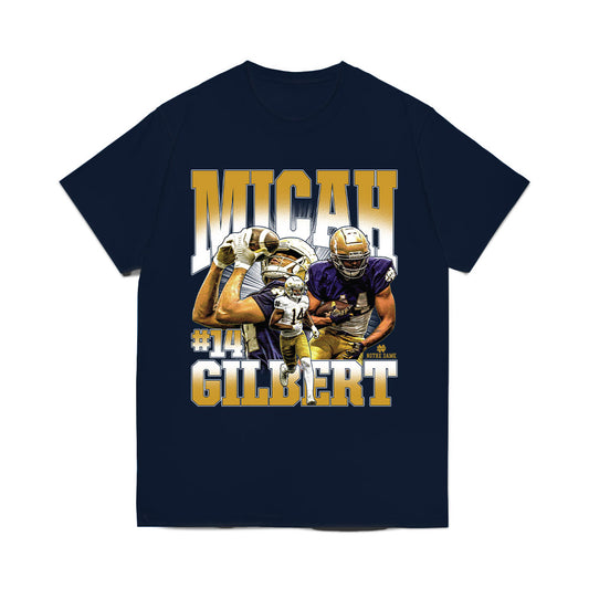 Notre Dame - NCAA Football : Micah Gilbert - Collage Comfort Colors T-Shirt-0