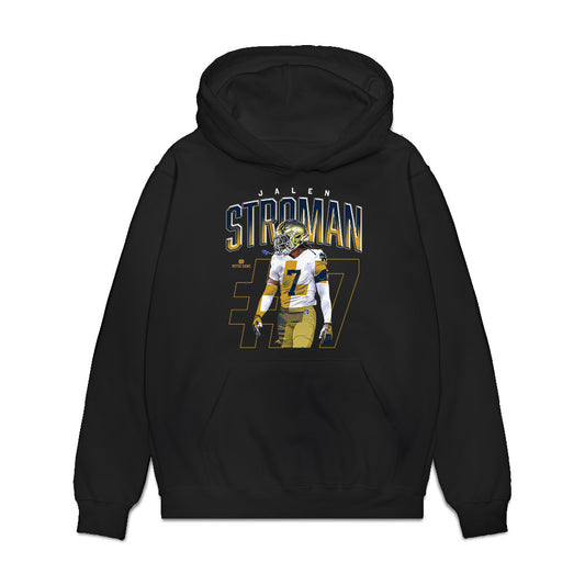 Notre Dame - NCAA Football : Jalen Stroman - Collage Premium Hooded Sweatshirt-0