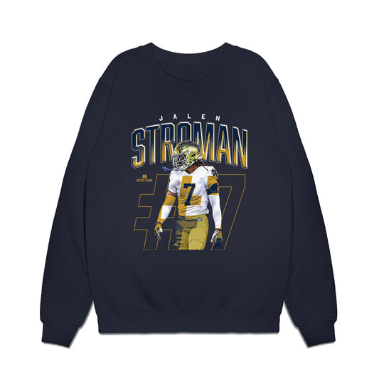 Notre Dame - NCAA Football : Jalen Stroman - Collage Premium Crewneck Sweatshirt-0