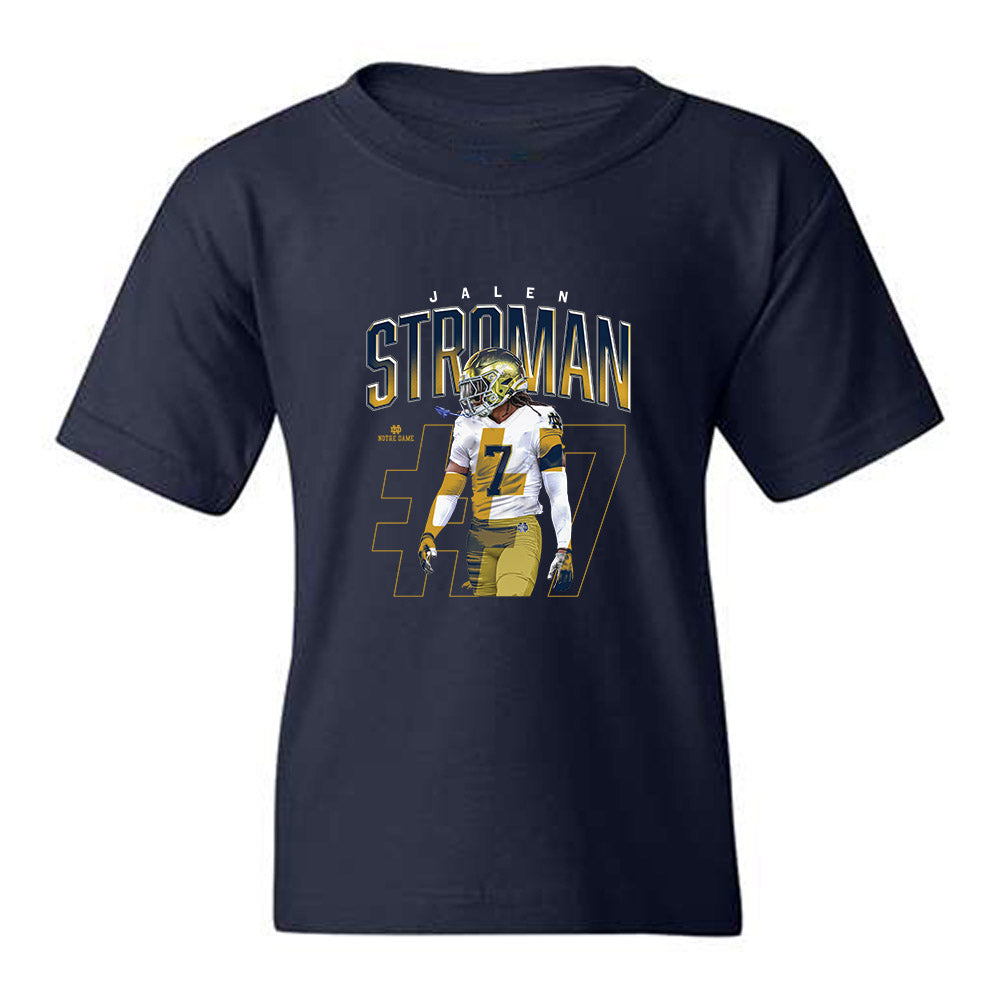 Notre Dame - NCAA Football : Jalen Stroman - Collage Youth T-Shirt-0