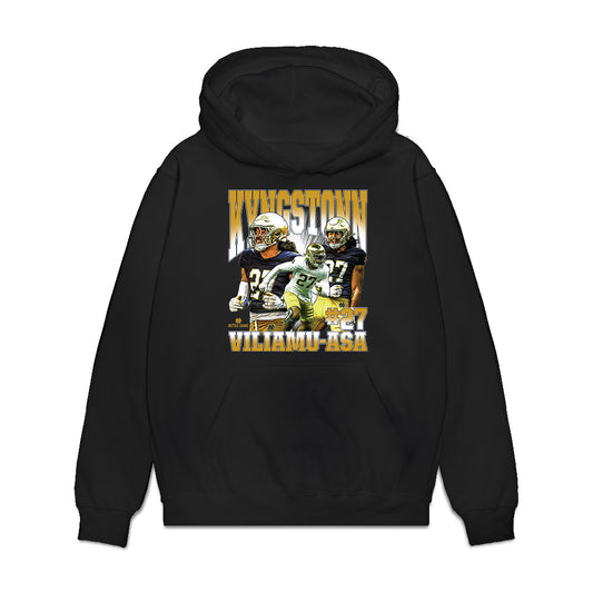 Notre Dame - NCAA Football : Kyngstonn Viliamu-Asa - Collage Premium Hooded Sweatshirt-0