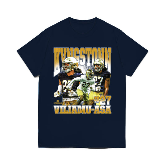 Notre Dame - NCAA Football : Kyngstonn Viliamu-Asa - Collage Comfort Colors T-Shirt-0