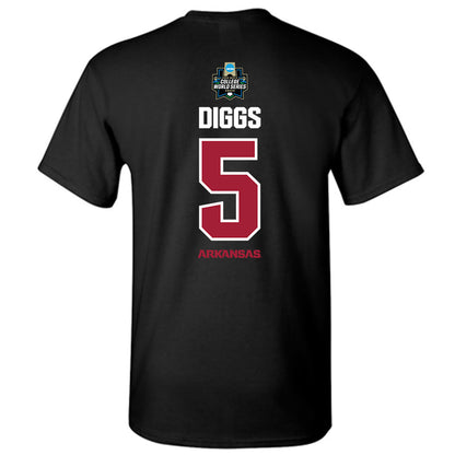 Arkansas - NCAA Baseball : Kendall Diggs - NCAA® World Series Classic Shersey T-Shirt-1