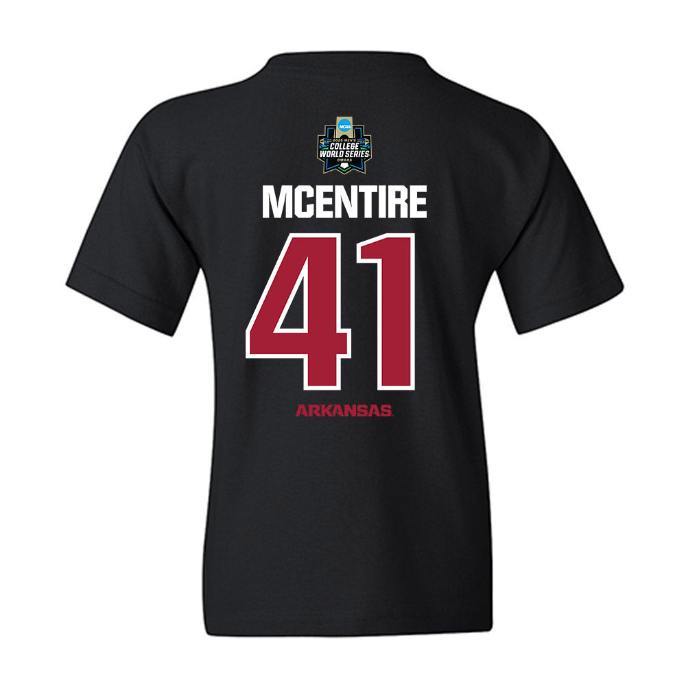 Arkansas - NCAA Baseball : Will McEntire - NCAA® World Series Classic Shersey Youth T-Shirt-1