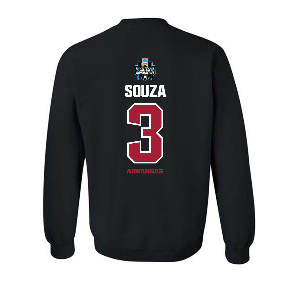 Arkansas - NCAA Baseball : Nolan Souza - NCAA® World Series Classic Shersey Crewneck Sweatshirt-1
