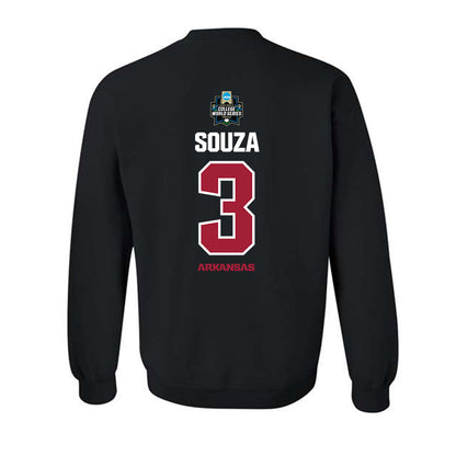 Arkansas - NCAA Baseball : Nolan Souza - NCAA® World Series Classic Shersey Crewneck Sweatshirt-1
