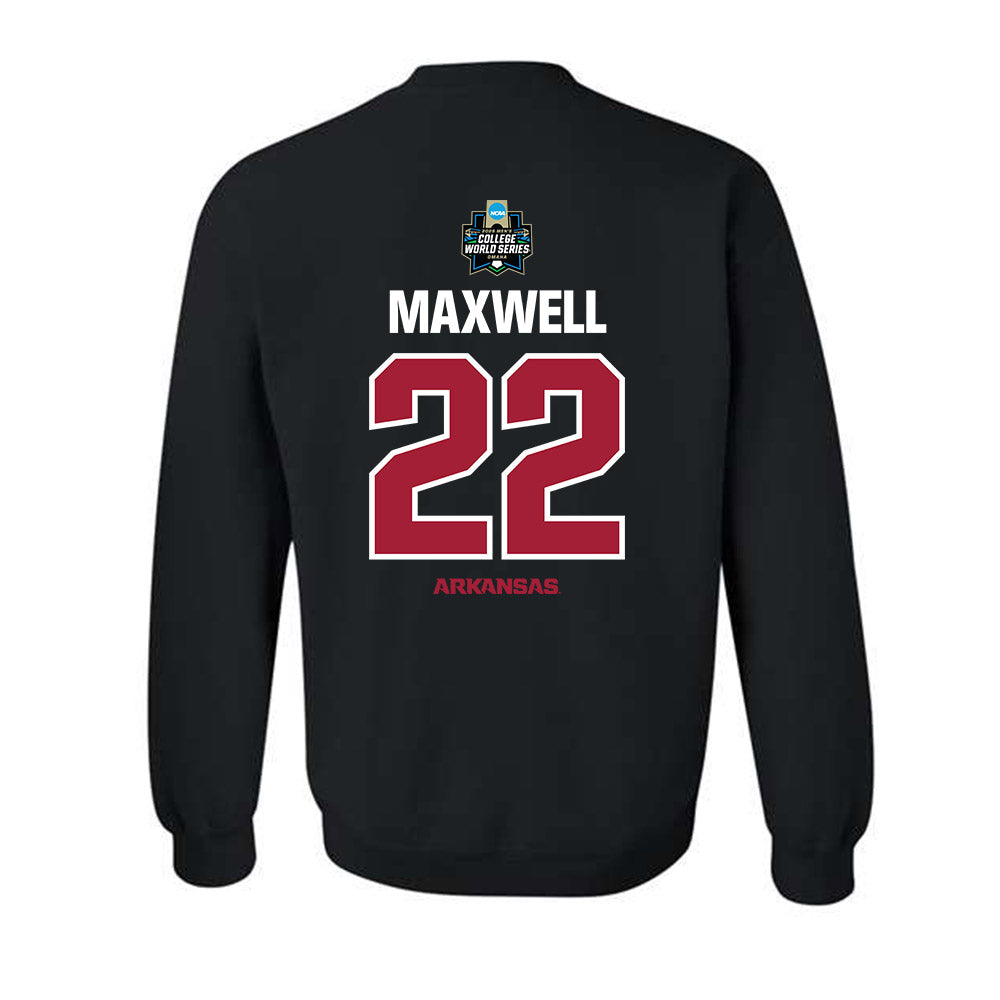 Arkansas - NCAA Baseball : Logan Maxwell - NCAA® World Series Classic Shersey Crewneck Sweatshirt-1