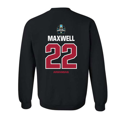 Arkansas - NCAA Baseball : Logan Maxwell - NCAA® World Series Classic Shersey Crewneck Sweatshirt-1
