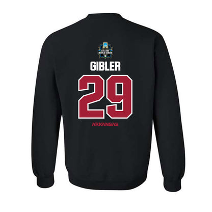 Arkansas - NCAA Baseball : Cole Gibler - NCAA® World Series Classic Shersey Crewneck Sweatshirt-1