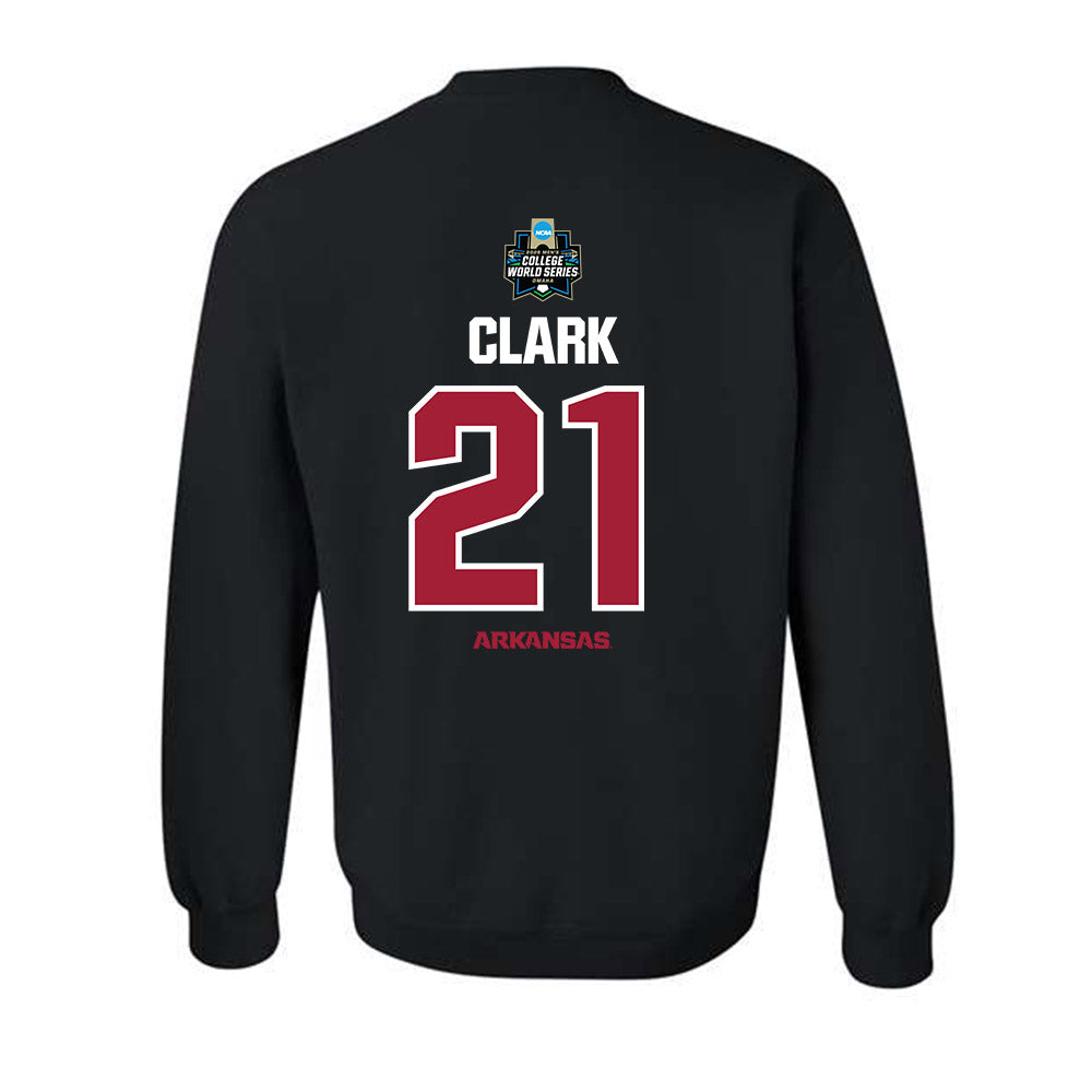 Arkansas - NCAA Baseball : Brenton Clark - NCAA® World Series Classic Shersey Crewneck Sweatshirt-1