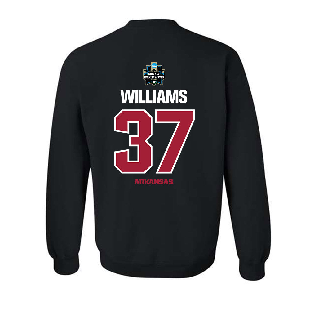 Arkansas - NCAA Baseball : Luke Williams - NCAA® World Series Classic Shersey Crewneck Sweatshirt-1