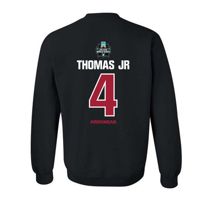 Arkansas - NCAA Baseball : Justin Thomas jr - NCAA® World Series Classic Shersey Crewneck Sweatshirt-1