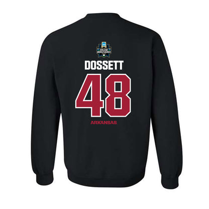 Arkansas - NCAA Baseball : Cooper Dossett - NCAA® World Series Classic Shersey Crewneck Sweatshirt-1