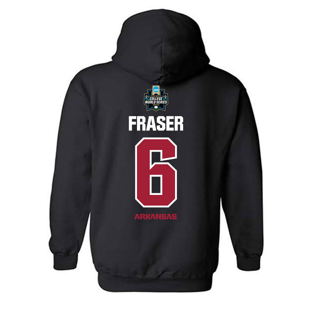 Arkansas - NCAA Baseball : Gabe Fraser - NCAA® World Series Classic Shersey Hooded Sweatshirt-1