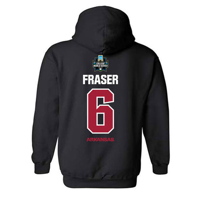 Arkansas - NCAA Baseball : Gabe Fraser - NCAA® World Series Classic Shersey Hooded Sweatshirt-1