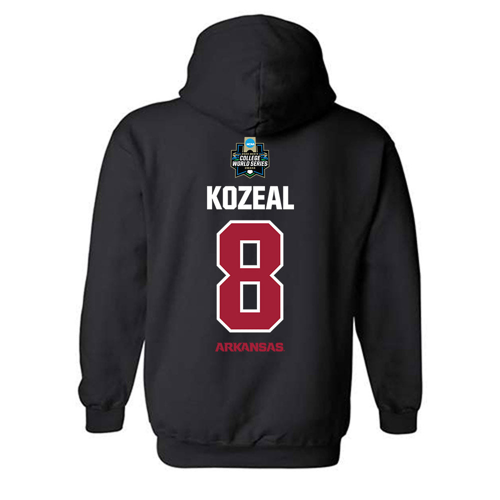Arkansas - NCAA Baseball : Camden Kozeal - NCAA® World Series Classic Shersey Hooded Sweatshirt-1