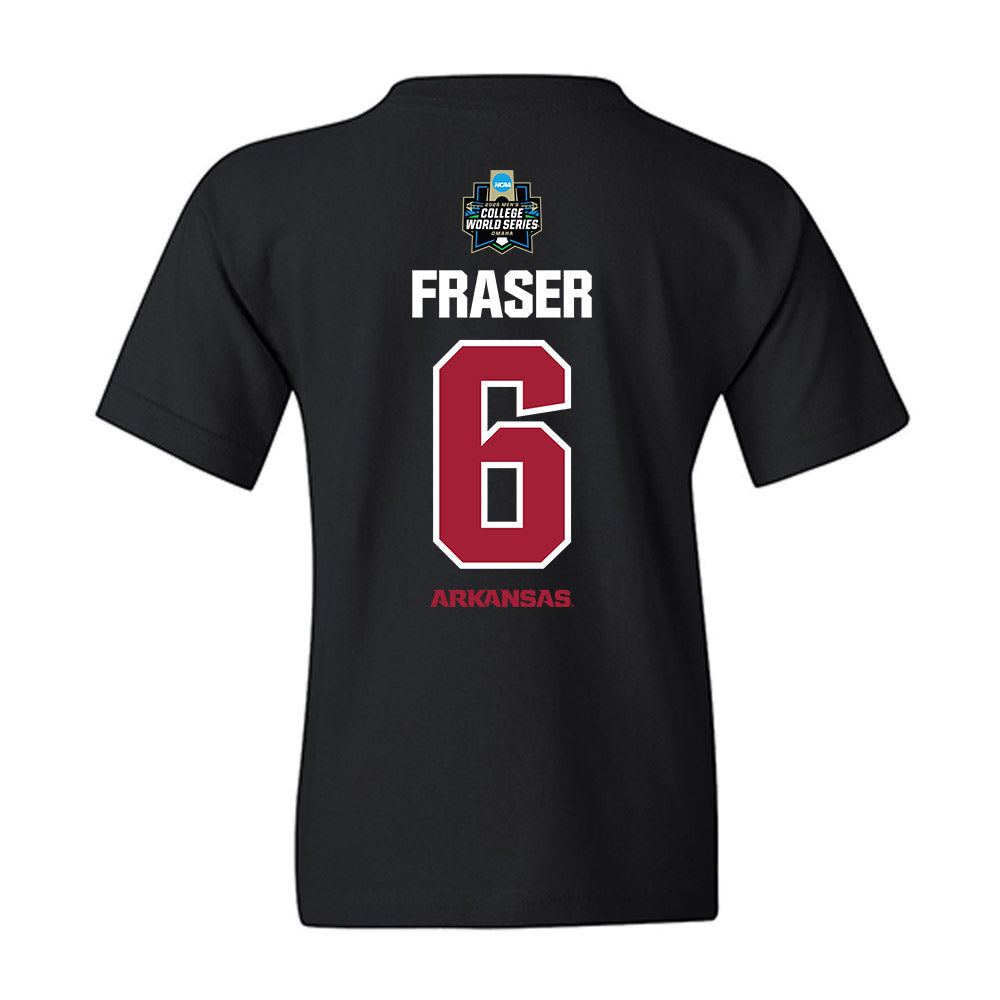 Arkansas - NCAA Baseball : Gabe Fraser - NCAA® World Series Classic Shersey Youth T-Shirt-1