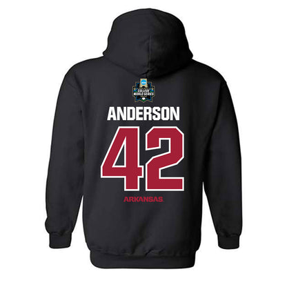 Arkansas - NCAA Baseball : Michael Anderson - NCAA® World Series Classic Shersey Hooded Sweatshirt-1
