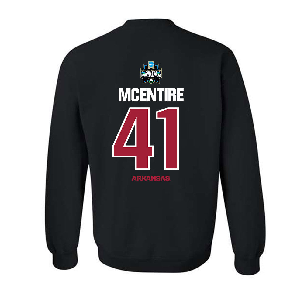 Arkansas - NCAA Baseball : Will McEntire - NCAA® World Series Classic Shersey Crewneck Sweatshirt-1