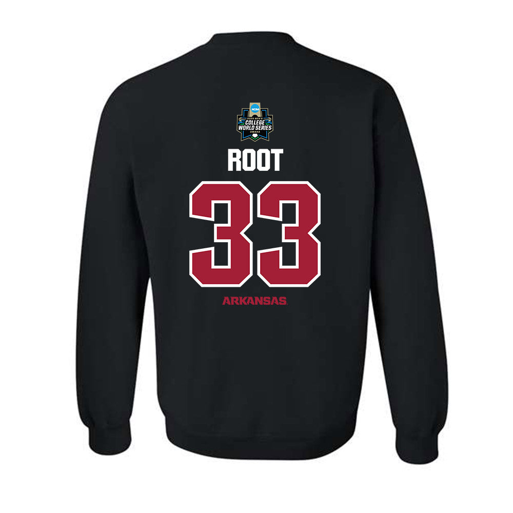 Arkansas - NCAA Baseball : Zach Root - NCAA® World Series Classic Shersey Crewneck Sweatshirt-1